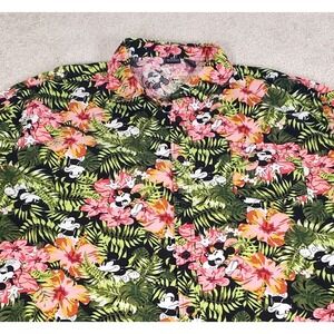 Disney Men's Mickey Mouse Hawaiian Print Button Down Shirt Size XXL